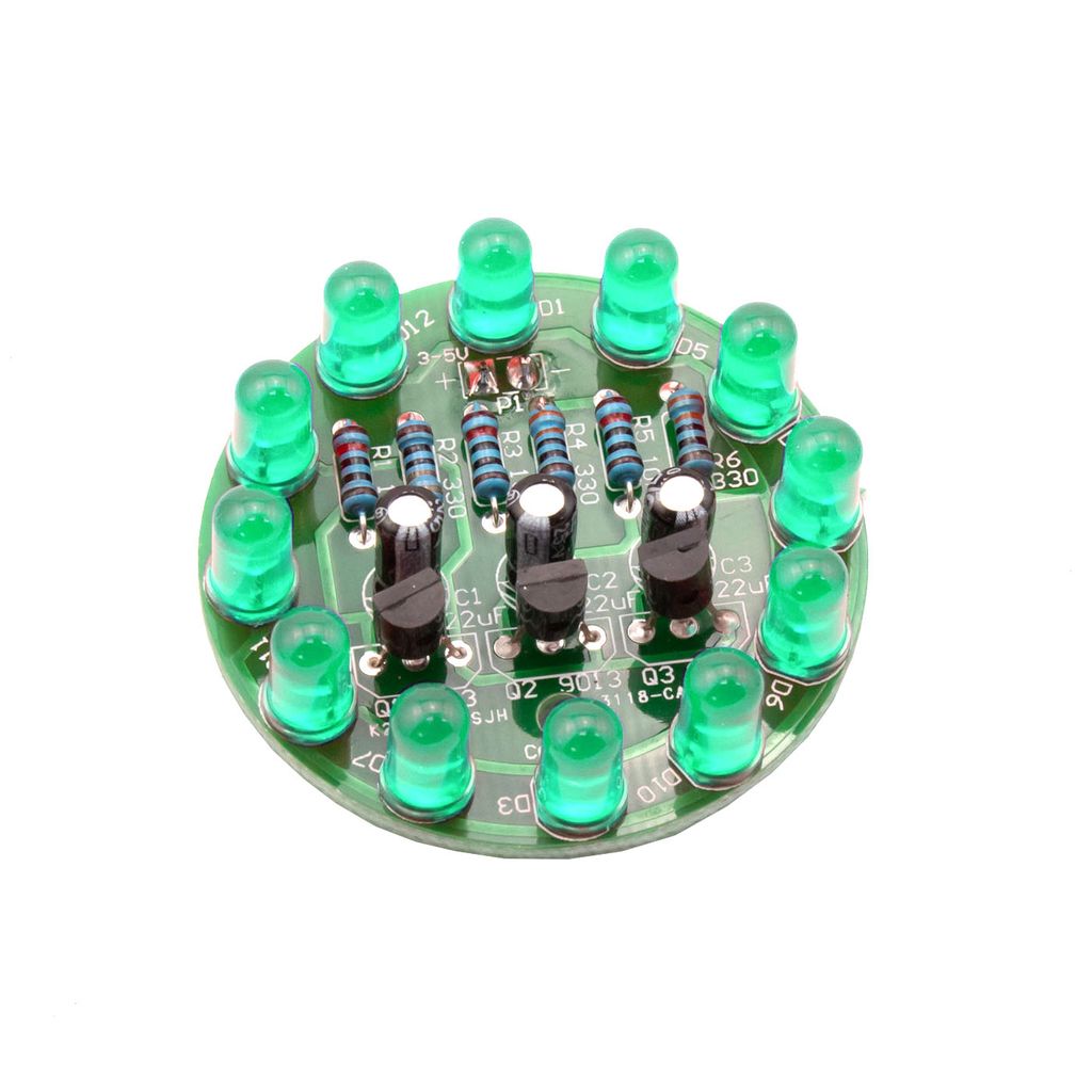 Bausatz: LED-Lauflicht zum Löten (Grün)
