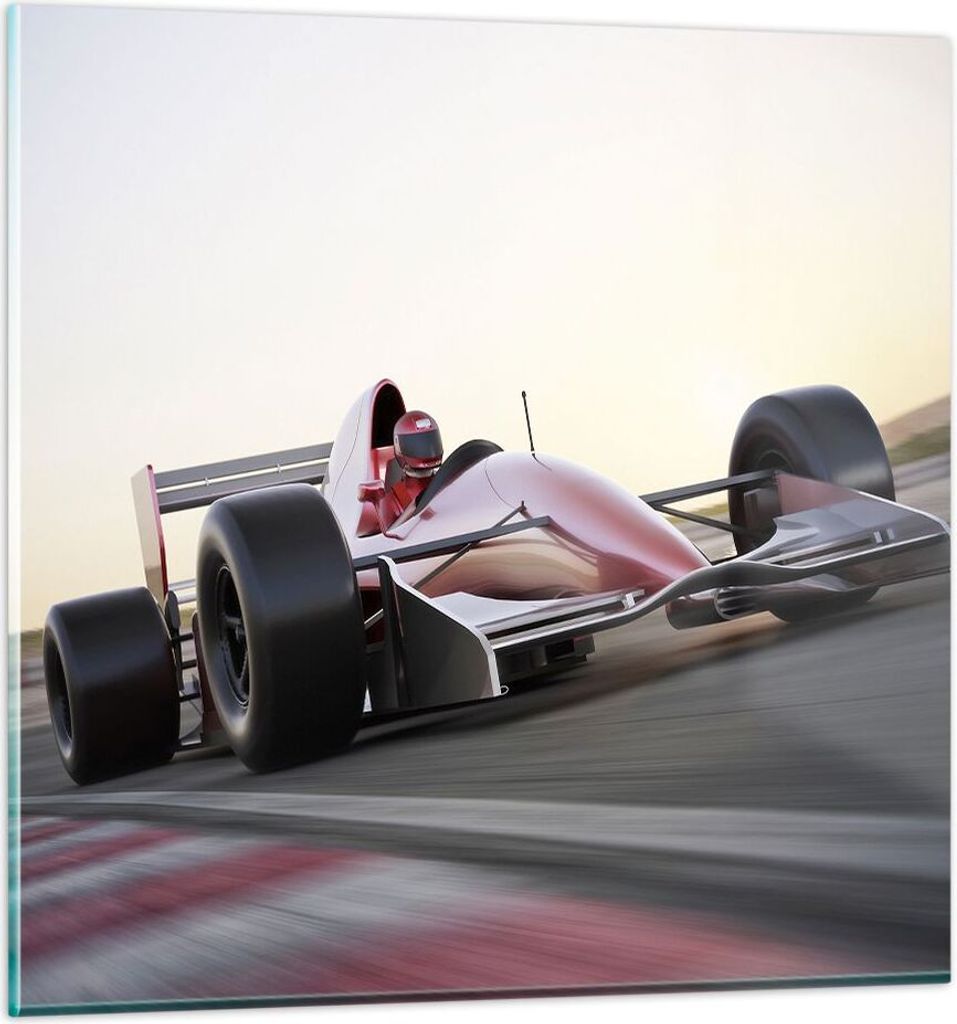 Bilder auf glas - Formel 1 Rennen Strecke Geschwindigkeit - 40x40cm - Glasbilder - Wandbilder - Kunstdruck - Wanddekoration aus Glas - Glas Bilder ...