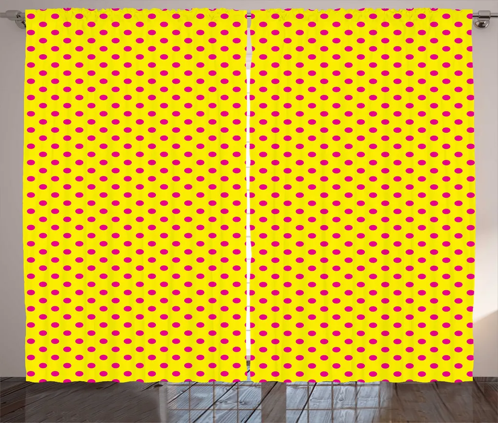 Tenda Soggiorno Pois Magenta ABAKUHAUS 280x245 cm | Design Universale
