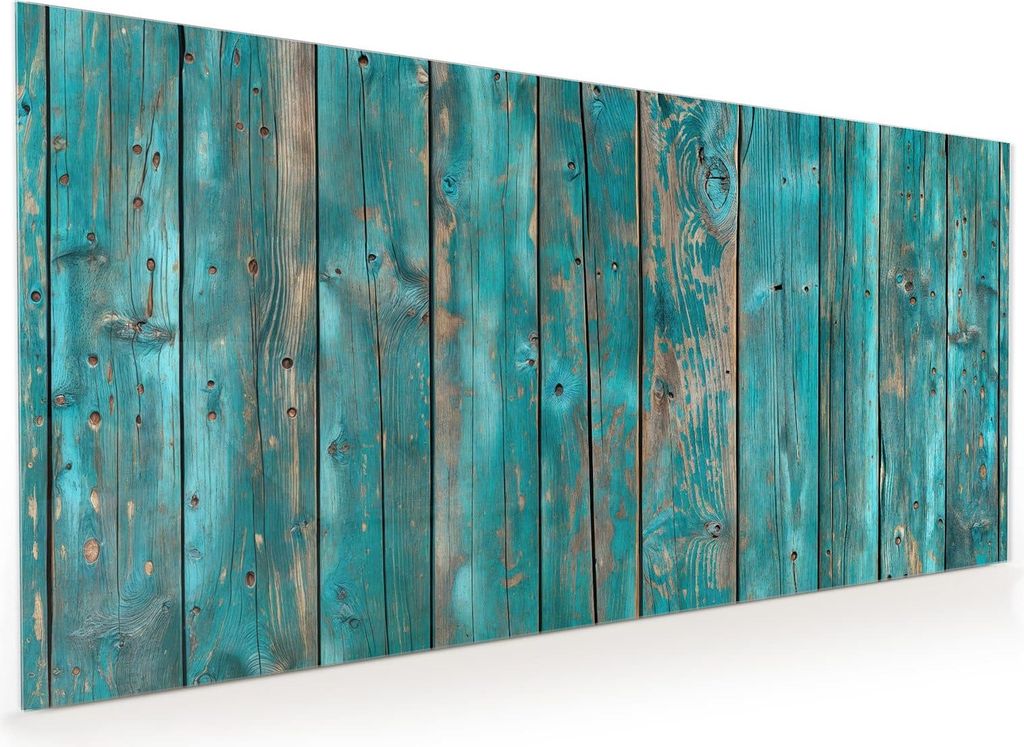 Küchenrückwand Spritzschutz Glas mit Motiv Vintage Holz Bretter 40 x 40 cm