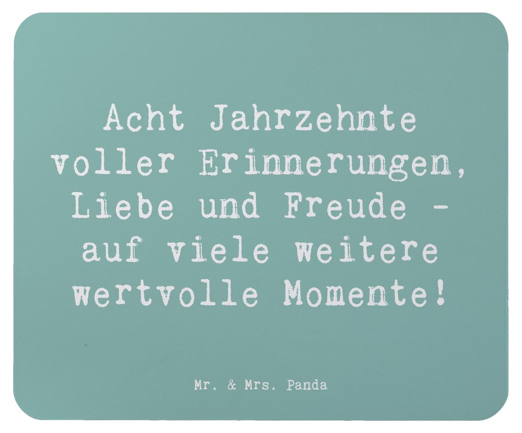 Mr. & Mrs. Panda Mouse Pad Spruch 80. Geburtstag Produktbild 
