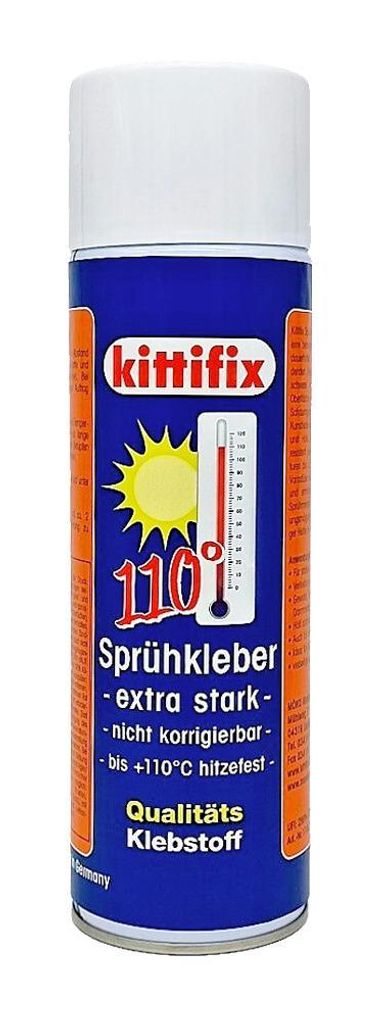 Kittifix Sprühkleber - extra stark - hitzefest + 110 Grad C - 500ml