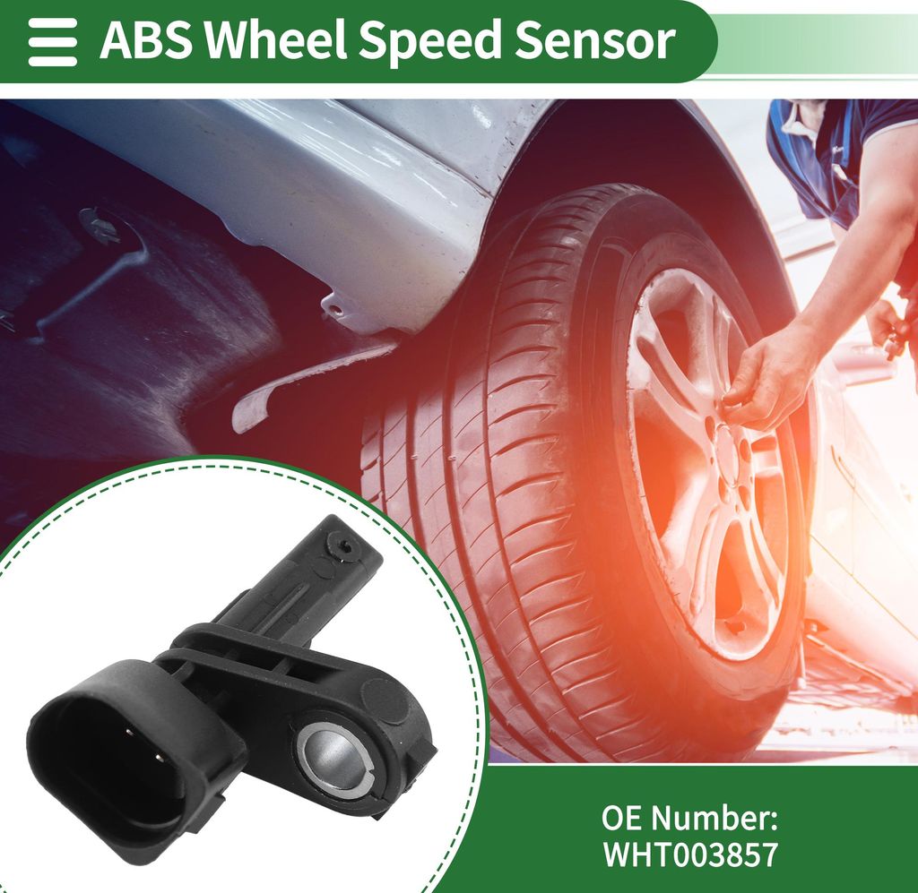 ABS Raddrehzahlsensor Vorne Links ABS Sensor Antiblockiersystem Sensor Nr. WHT003857/7H0927803/1KD927803 für Audi A3 TT für Porsche Carrera GT f...