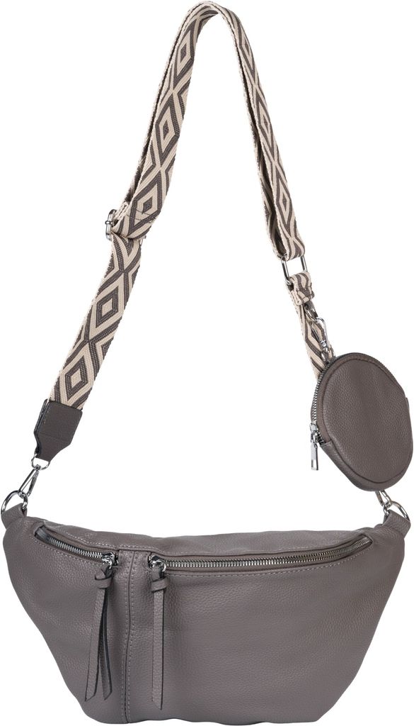 styleBREAKER Dames Halve Maan Crossbody Schoudertas, Afneembare Verstelbare Schouderriem, Effen Handtas 02012386, Kleur:Groen