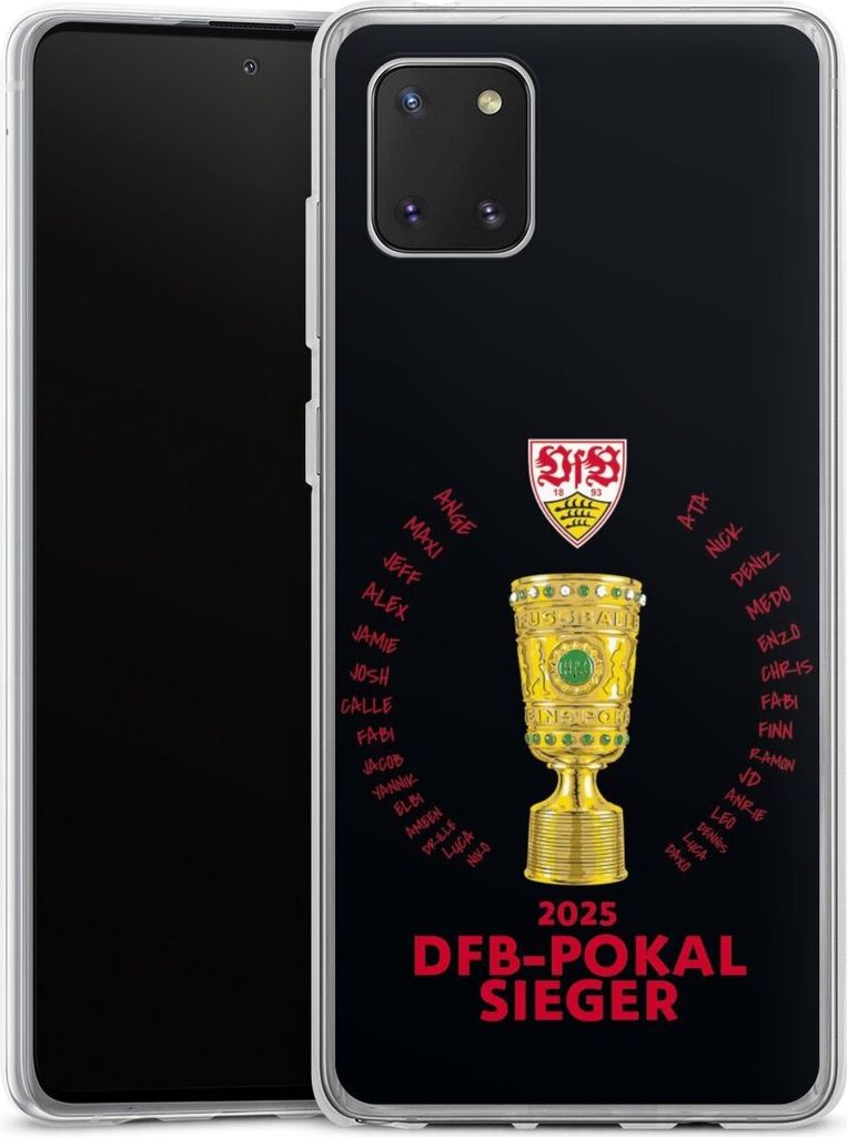 DeinDesign Handyhülle für Samsung Galaxy Note 10 lite Silikon Hülle Case Smartphone Schutzhülle Offizielles Lizenzprodukt Pokal VfB Stuttgart