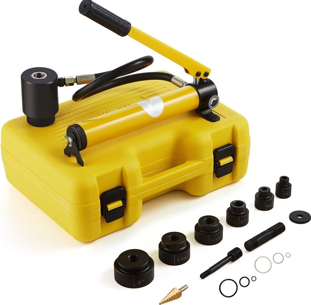 10t Hydraulisch Lochstanze Zylinder Effizient Hydraulikpumpe Set 6 Stempel - Hochleistungs Hydraulik Lochstanze-Set mit 10 Tonnen Kapazität inkl. ...