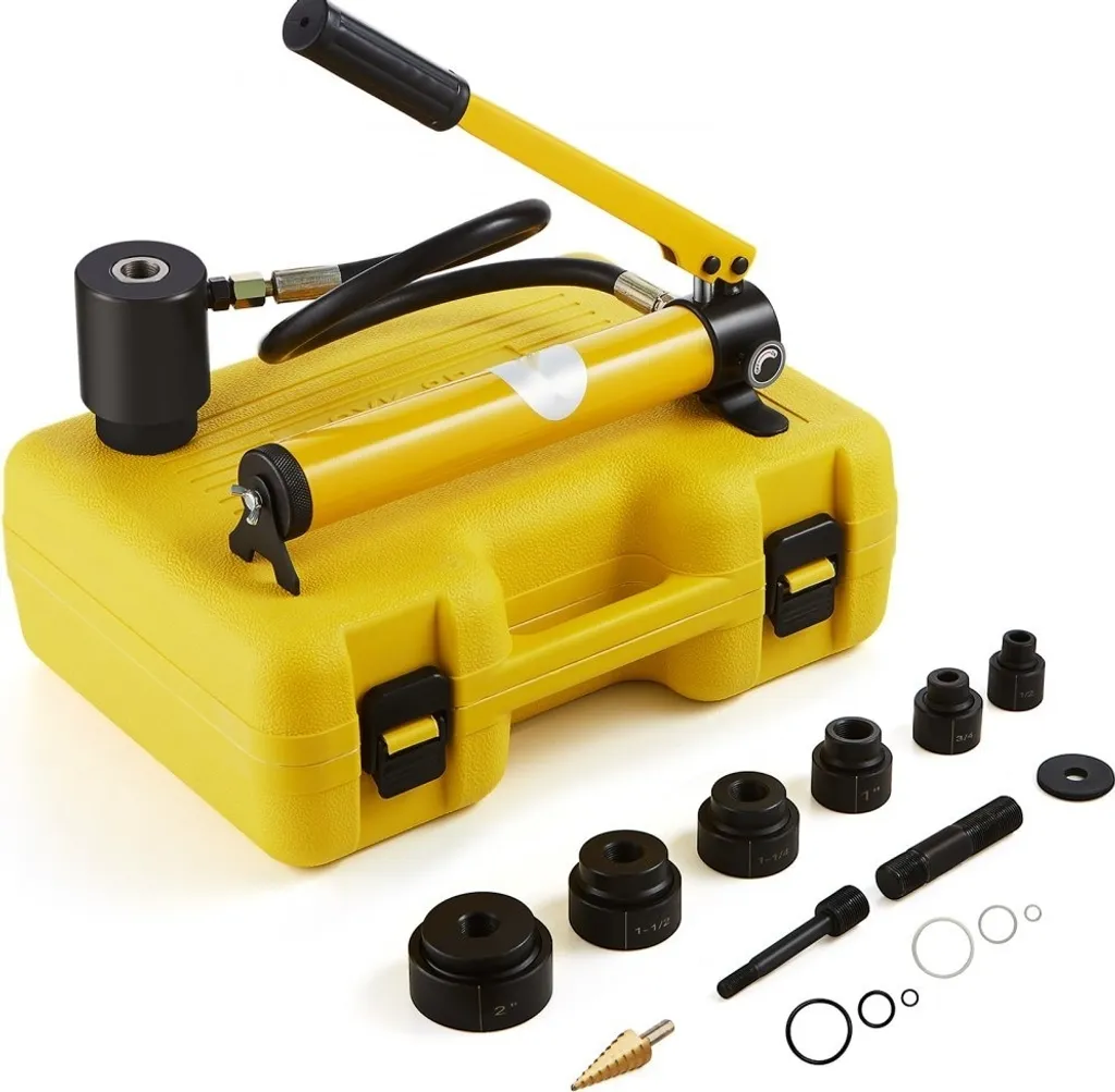Cylindre de Poinçonnage Hydraulique 10t avec Pompe et 6 Matrices de Trou