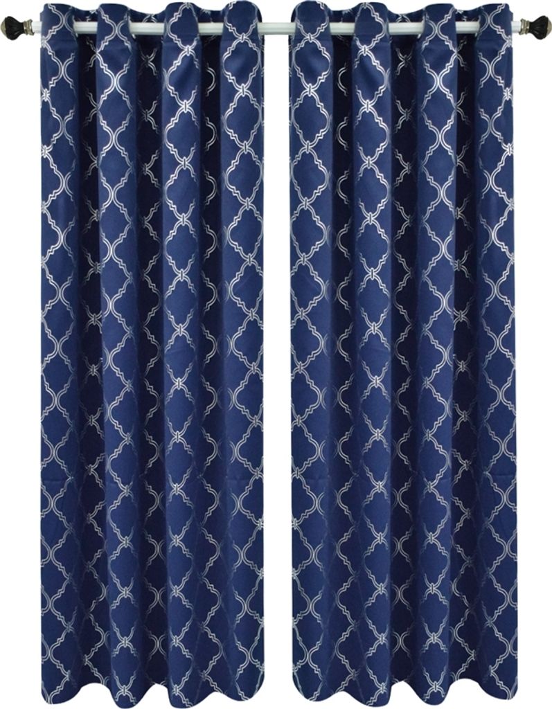 Topchances 2er-Set Vorhang 132x240cm Blickdicht Gardinen Schlafzimmer Ösen Thermo Vorhänge Balkonsichtschutz Sonnenschutz,Dunkelblau