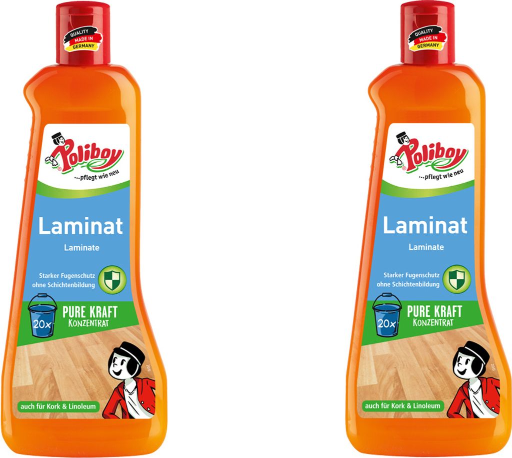 Poliboy Laminat Pflege Konzentrat 2er Set - 1L, Inhalt Produktbild 
