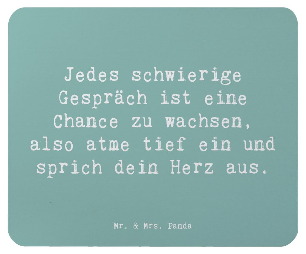 Mr. & Mrs. Panda Mousepad Spruch Ein schwieriges Gespräch Produktbild 