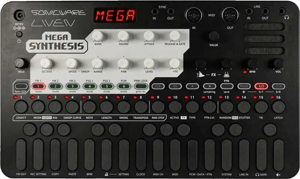 Synthétiseur Groovebox Sonicware LIVEN MEGA SYNTHESIS pour Compositions