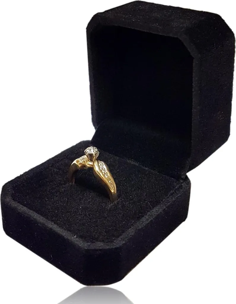 Set 3 Astucci Anelli Fidanzamento e Matrimonio - Custodia Gioielli Nero