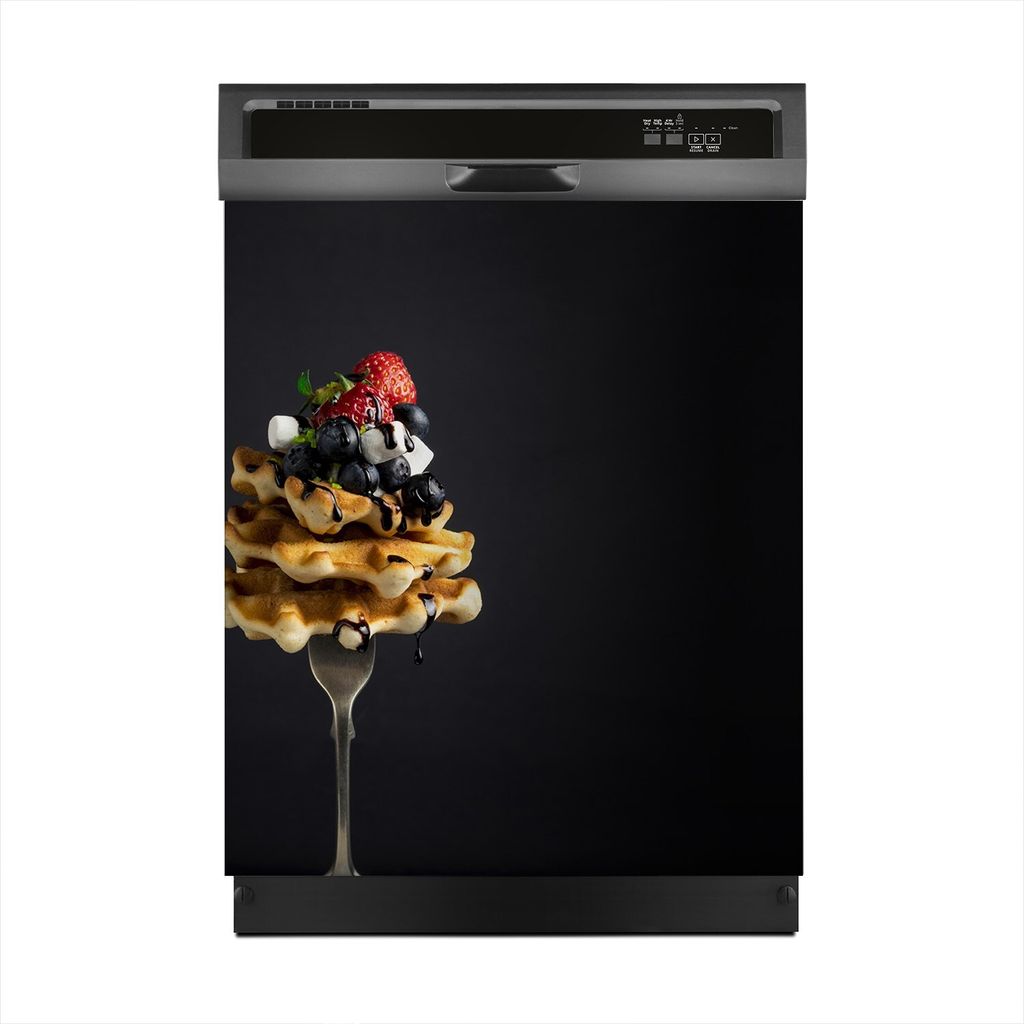 Aufkleber sticker 60x70 cm Dekorative folie Spülmaschine - Blaubeer Waffeln