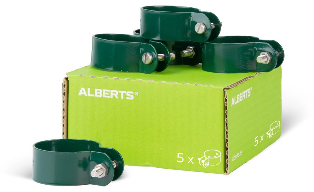 Alberts Strebenschelle für Zaunpfosten Ø 48 mm, grün RAL Produktbild 