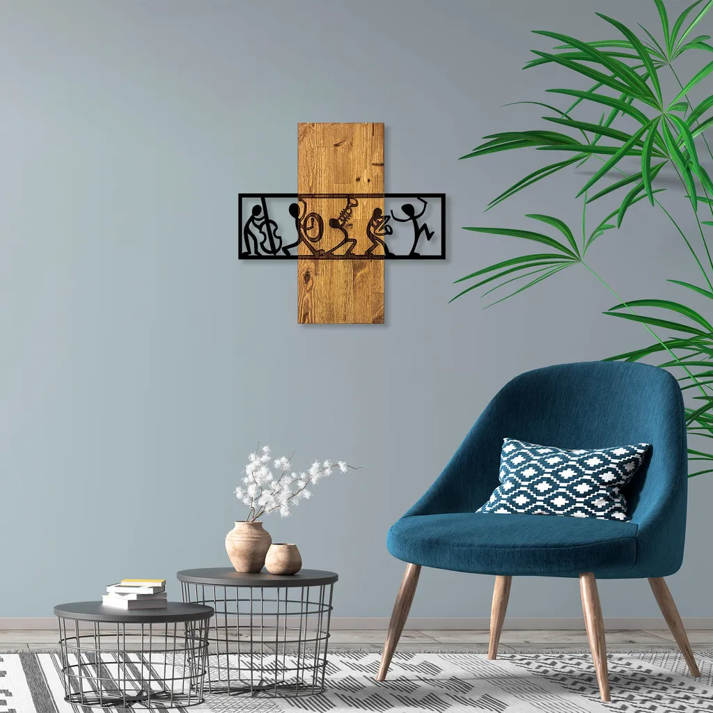 Wallity MA-SKL2283 Decorazione Parete Qualità Premium Legno Metallo