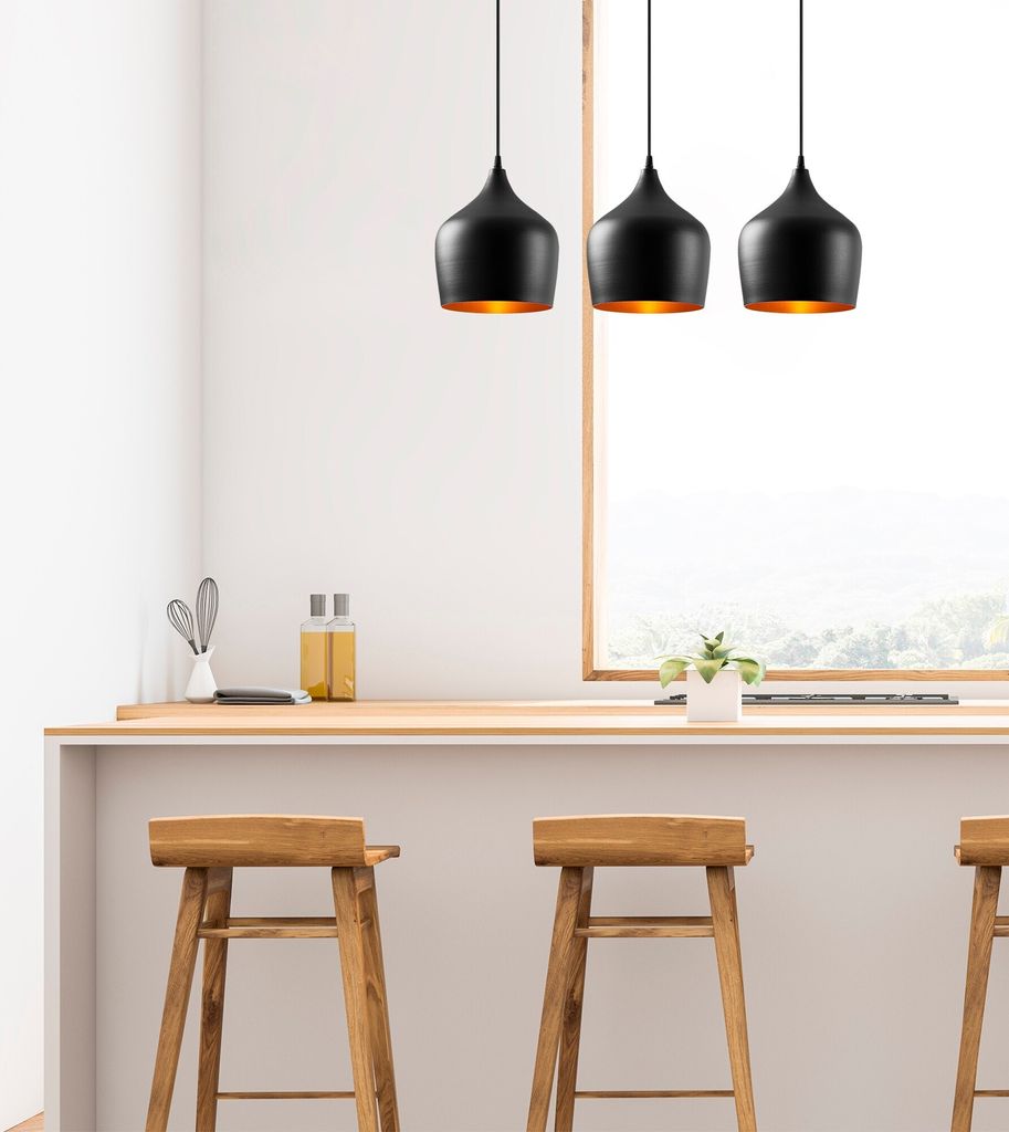 Opviq, Dodo- Dodo SSE, Schwarz, Kronleuchter, 72 x 22 cm, Metallkörper