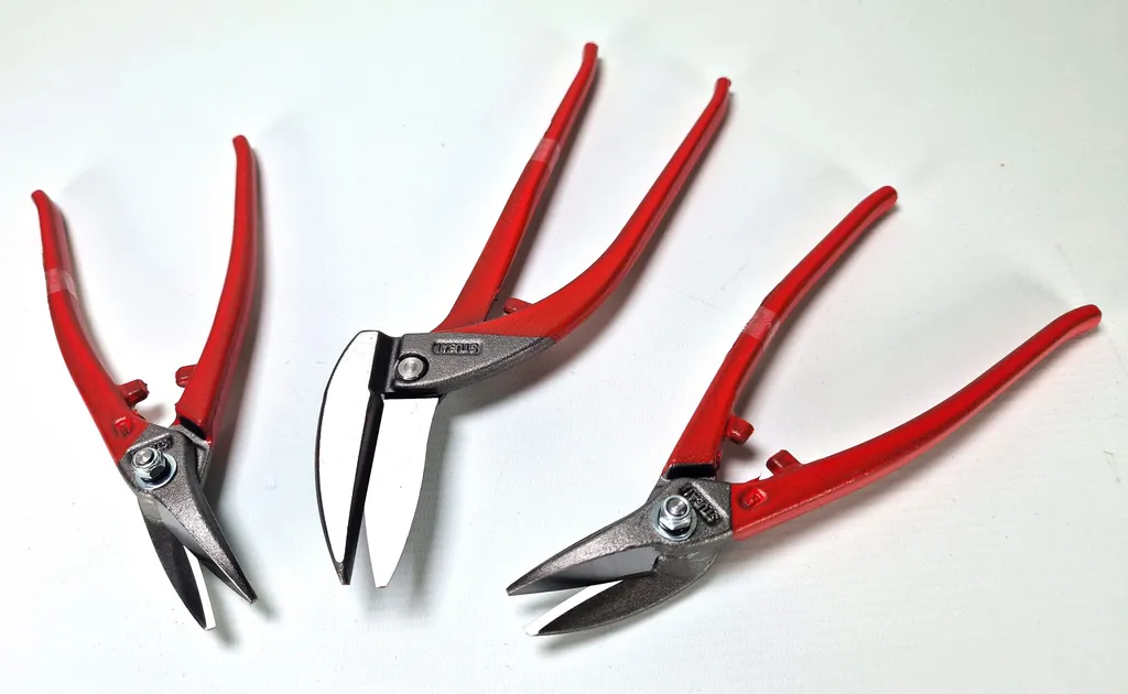 STUBAI Micro cisaille à tôle Set 3 pièces cisaille de précision Pelikan