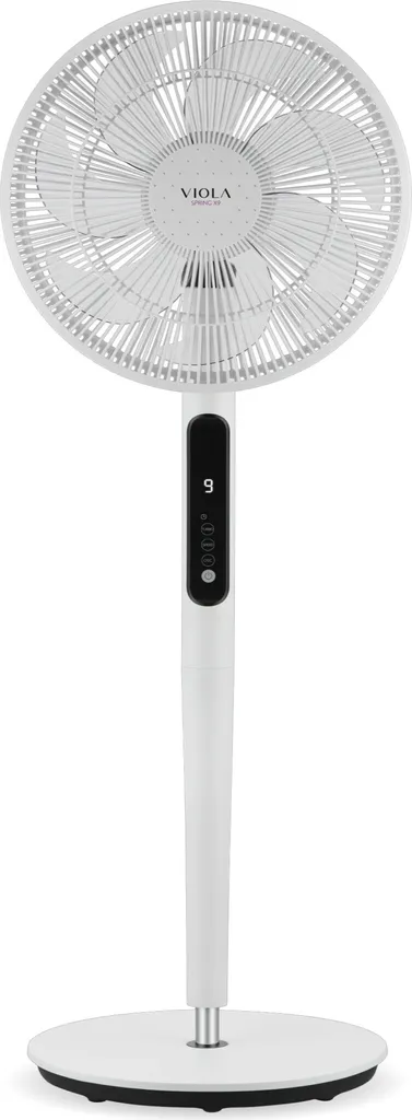 Ventilateur sur pied silencieux Spring X9 à 9 vitesses et écran LED bleu