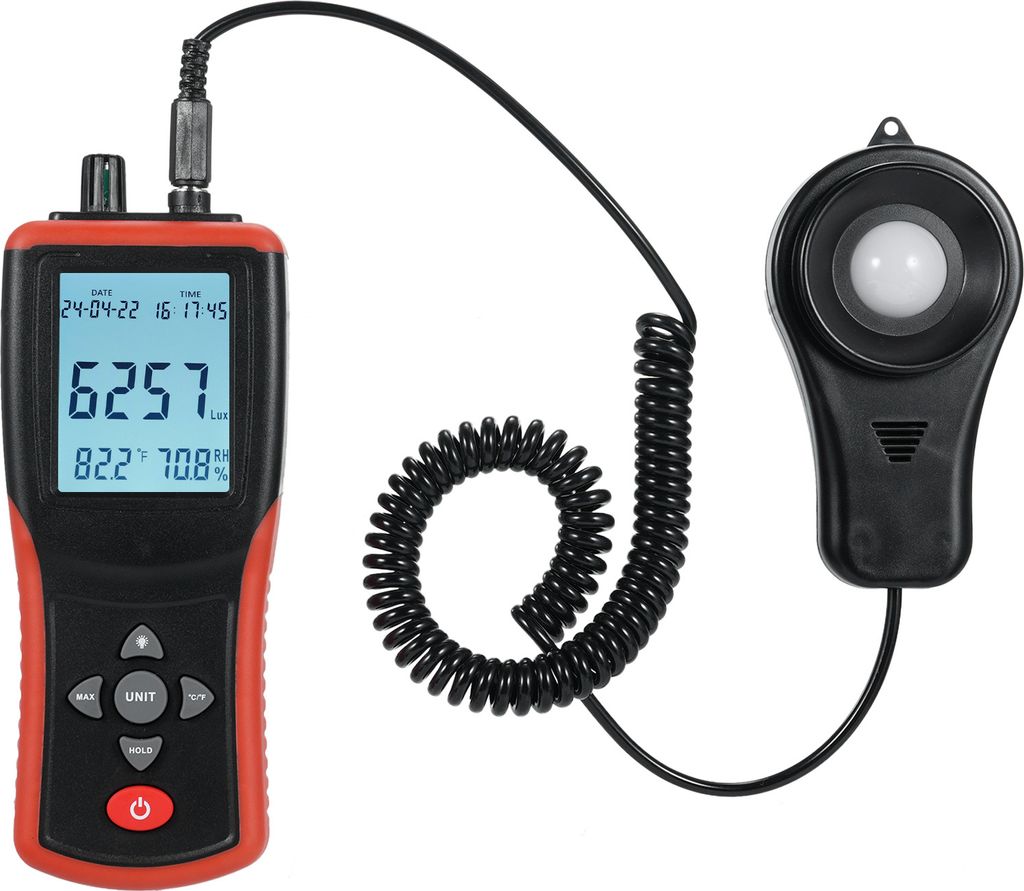 Digitales Luxmeter, 400.000 Lux, digitales LCD-Taschenlichtmessgeraet, Lux/FC-Messgeraet, Tester, Illuminometer, Sensor, Photometer, TL-603
