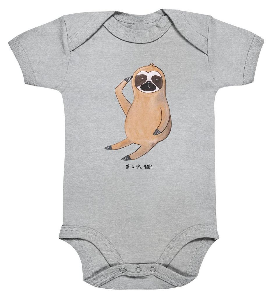 Mr. & Mrs. Panda Strampler Faultier Vogel 12. - 18. Monat - Heather Grey - Geschenk, Babybody, Baby, body baumwolle, overall, Faultiere, Lieblingst...
