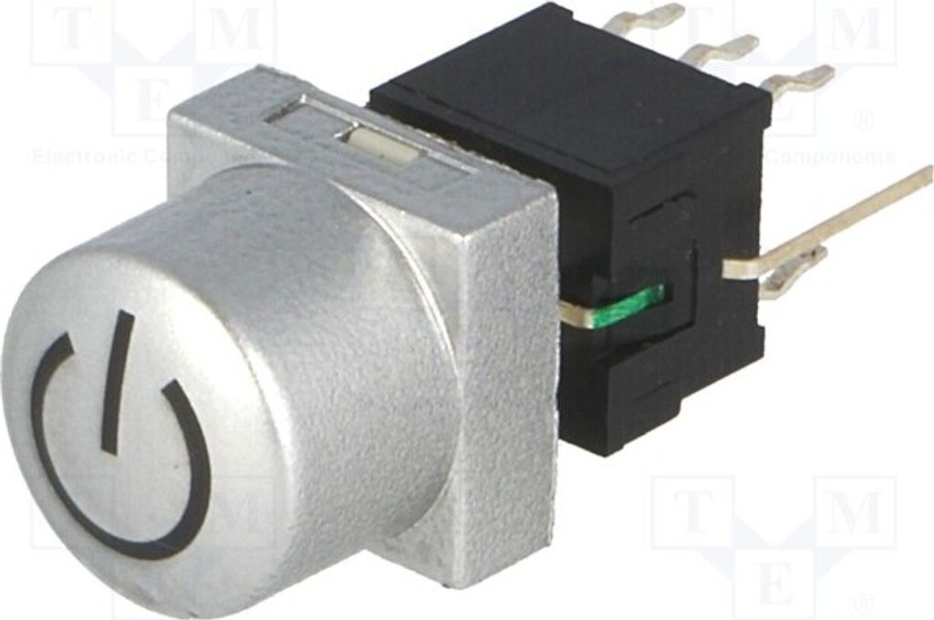 1x Schalter für Tastatur POWER ber 0,1A/30VDC LED PB61302AL-13-101 Tac Pos: 2