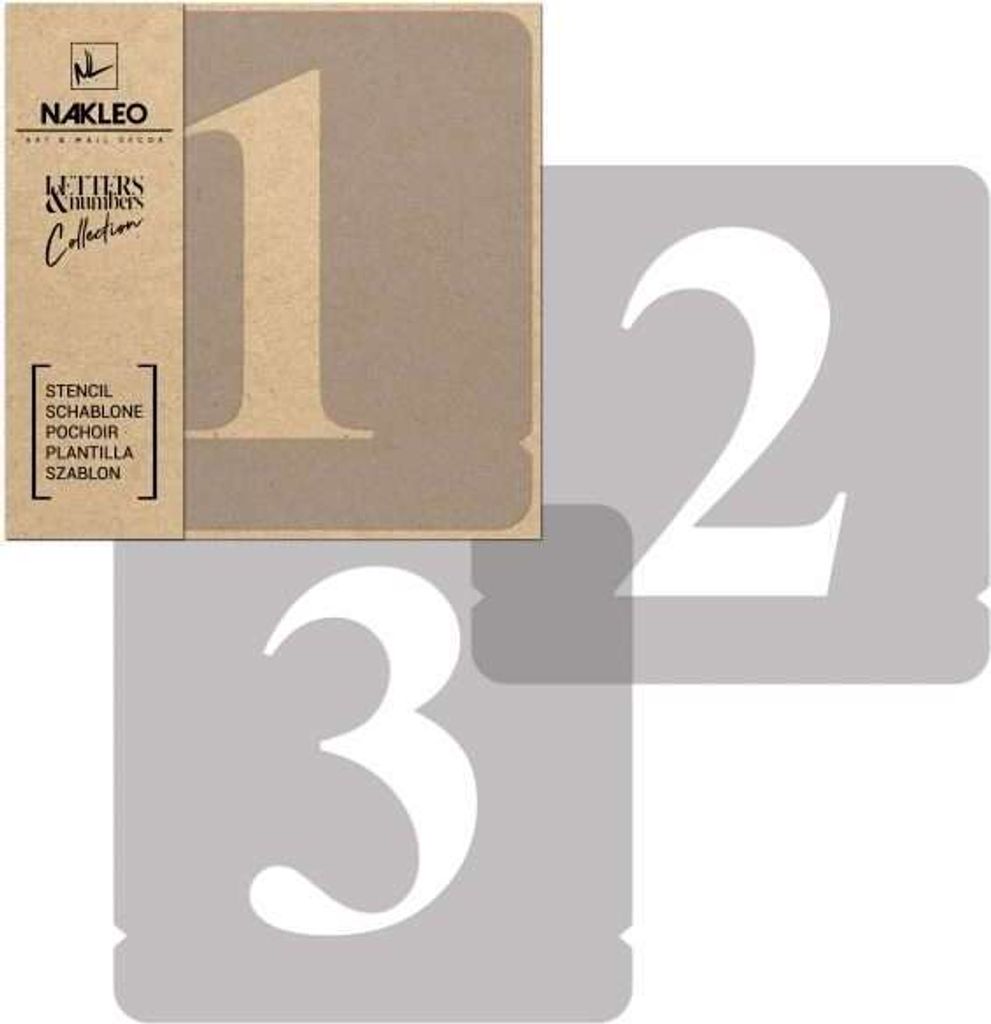 Zahlen Malschablonen Set 12 Stück, 25 cm Ziffern & Zeichen Times Roman Schriftart, Wiederverwendbare Kunststoff Stencil, DIY