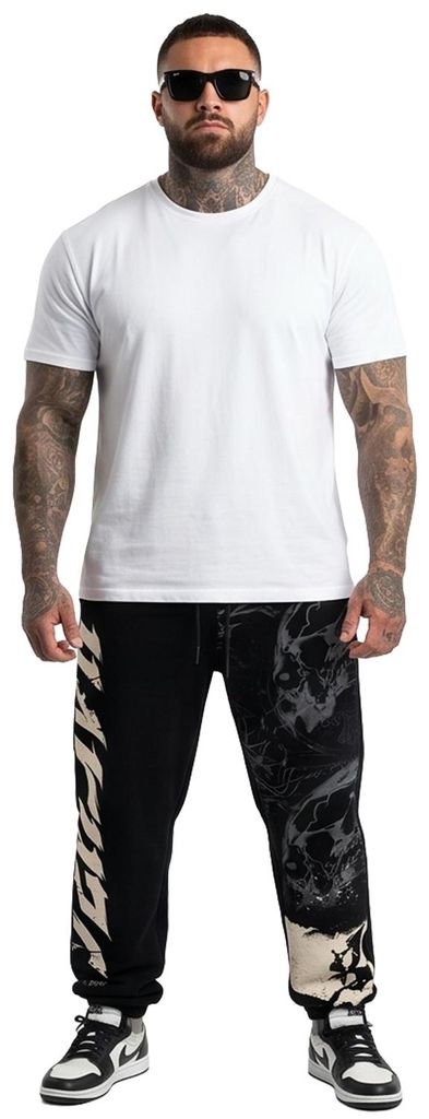 Yakuza Herren Liquid Loose Jogginghose, Schwarz, 4XL