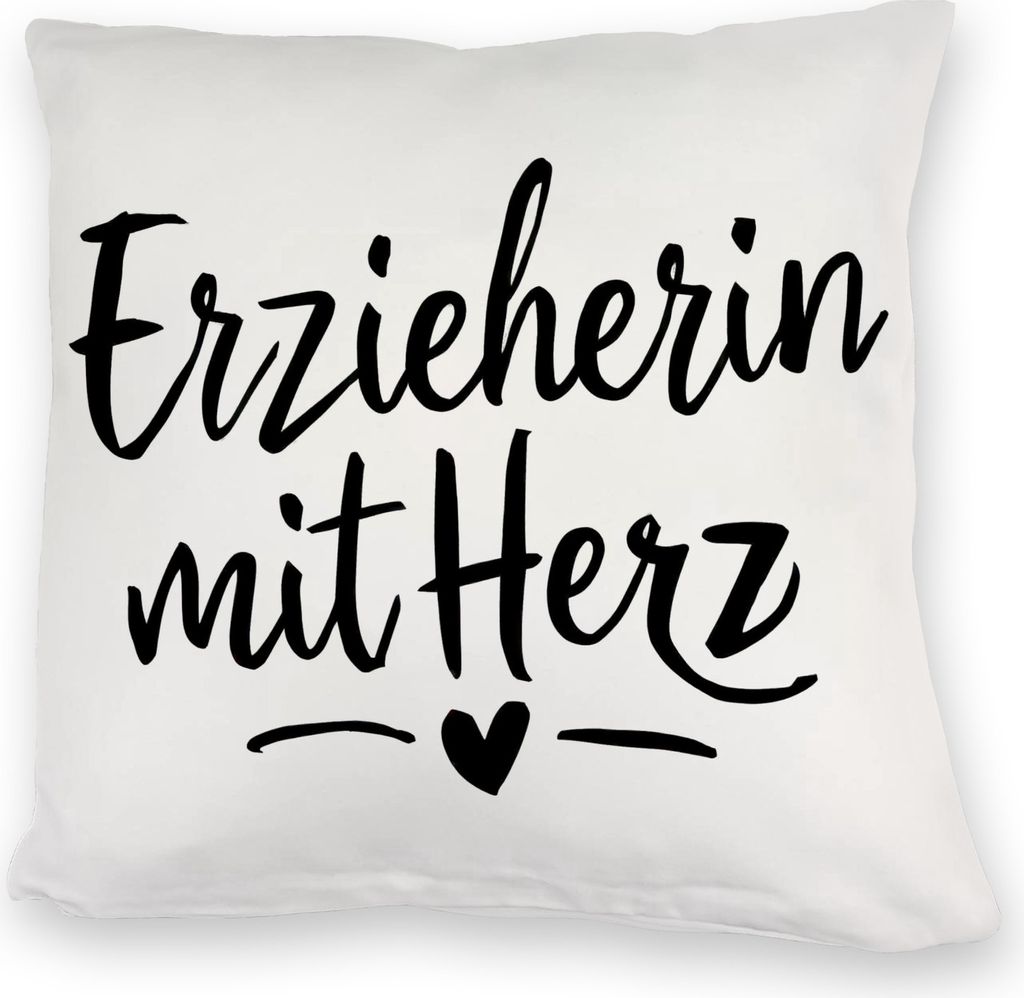 Erzieherin mit Herz Kuschelkissen für Pädagogen