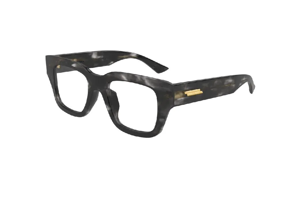 Monture Bottega Veneta BV1361O 006 en acétate noir poli et détails flammés