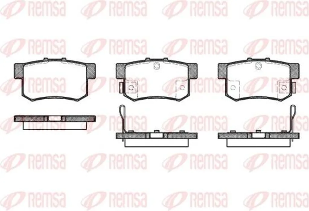 Plaquettes de frein à disque silencieuses REMSA 0325.32 OE 43022-SZ3-A01