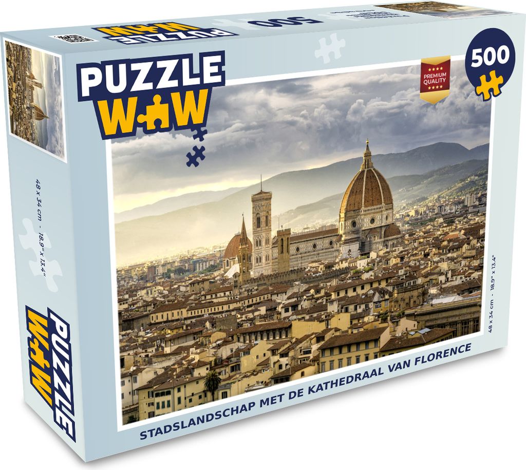 MuchoWow Puzzle 500 Teile Florenz - Kathedrale - Wolken - 500 Teile - Kinder - Selberbauen - Puzzlespiele