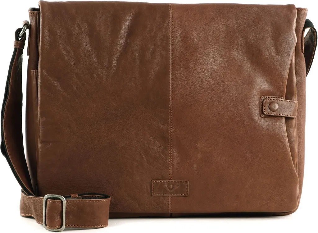 Sac à Épaule Bandoulière Dakota Filiz en Cuir Cognac avec Grand Volume