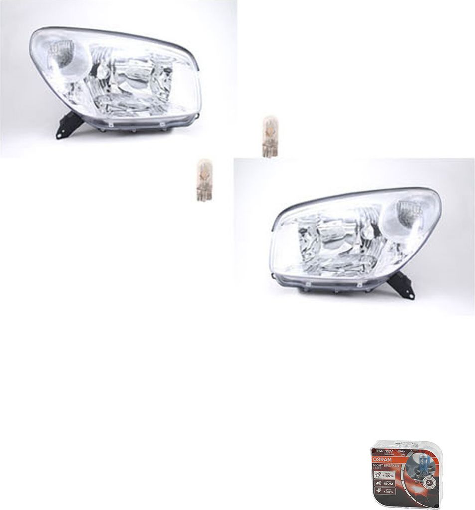 Johns, Scheinwerfer + Osram Night Breaker Laser passend für Toyota Rav4 XA2 03-06 L R 8115042270 8110642270 8111042270 8110542270