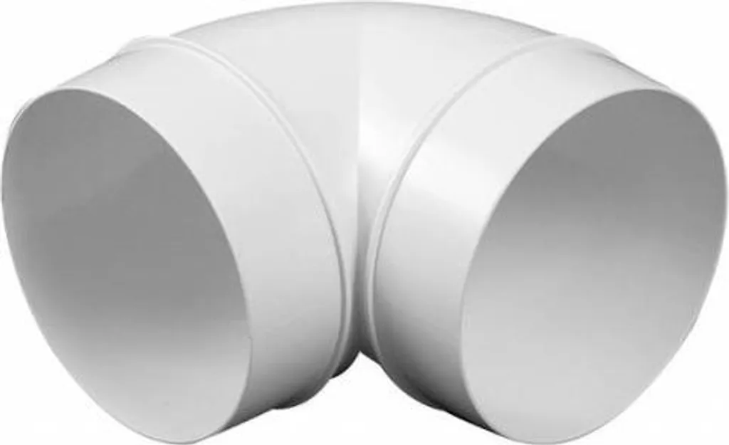 Pezzo di collegamento Curva a 90° PVC circolare Larghezza nominale 125 mm