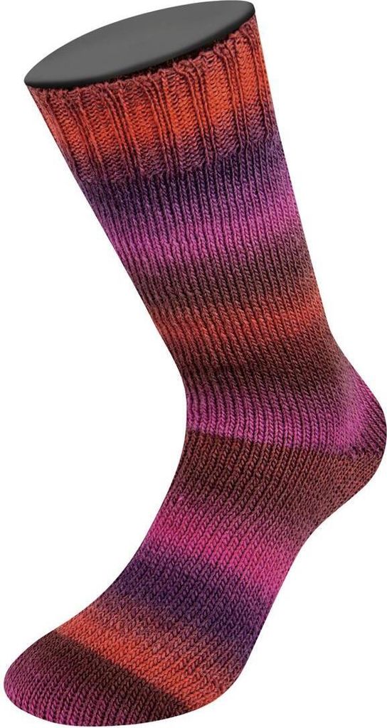Lana Grossa - Meilenweit 100g Color Mix Soft 8065 burgund Produktbild 
