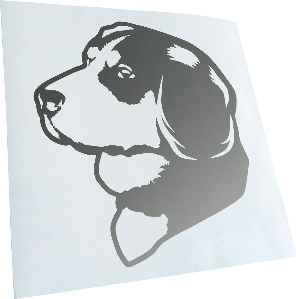 Kiwistar - Autoaufkleber - Appenzeller Sennenhunde - Silber - 50x50cm - Aufkleber für Auto, Laptop, Fahrrad, LKW, Motorrad mehrfarbig JDM Decal Ra...