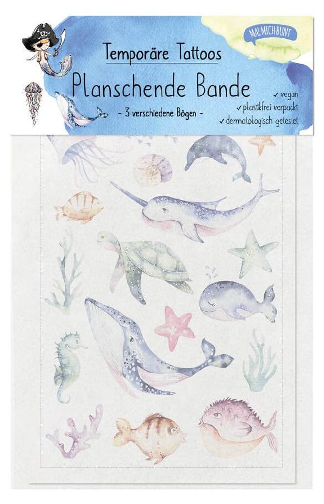 Kindertattoos Kollektion Planschende Bande 1Stück 6er Pack
