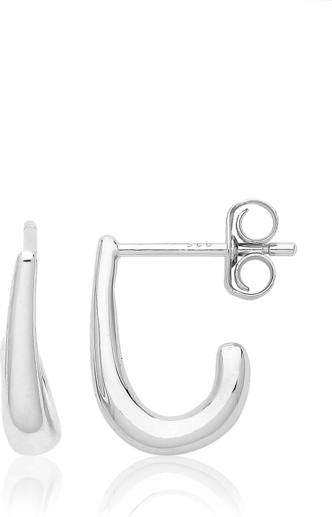 Elegante 925 Sterling Silber (Rhodiniert) Damen - Paar Ohrringe - 13mm*3mm; TRS33376