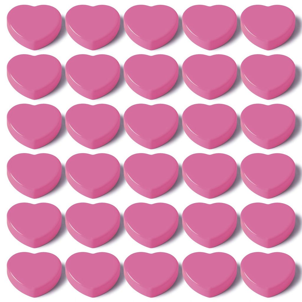 Magnete für Magnettafeln, 30 Kühlschrankmagnete, starke herzförmige Magnete für Whiteboards, Kühlschrankmagnete, kleine Mini-Magnete für Schu...
