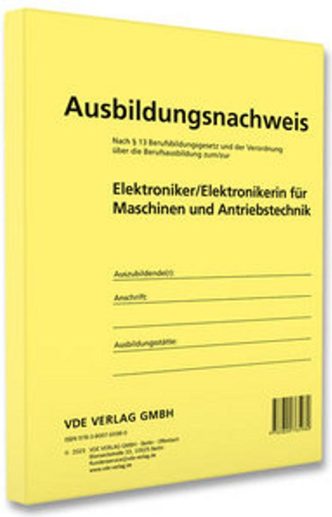 Ausbildungsnachweis Elektroniker/Elektronikerin für Maschinen und Antriebstechnik