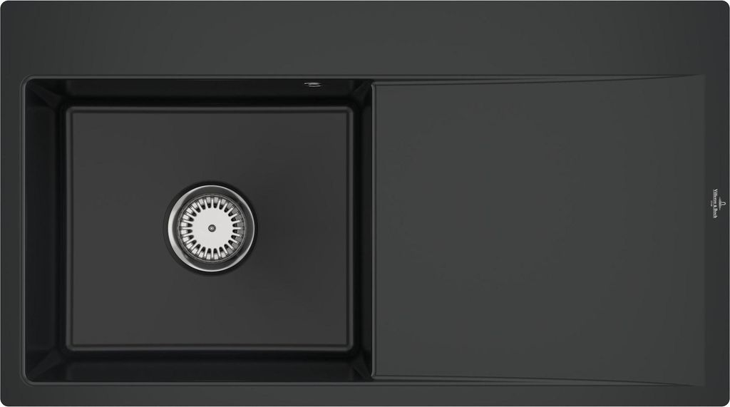 Villeroy & Boch 33521FR7 Subway Style 60 R Keramikspüle Einbauspüle Unterschrankbreite ab 60 cm Alpin CeramicPlus Excenterbetätigung - inkl.