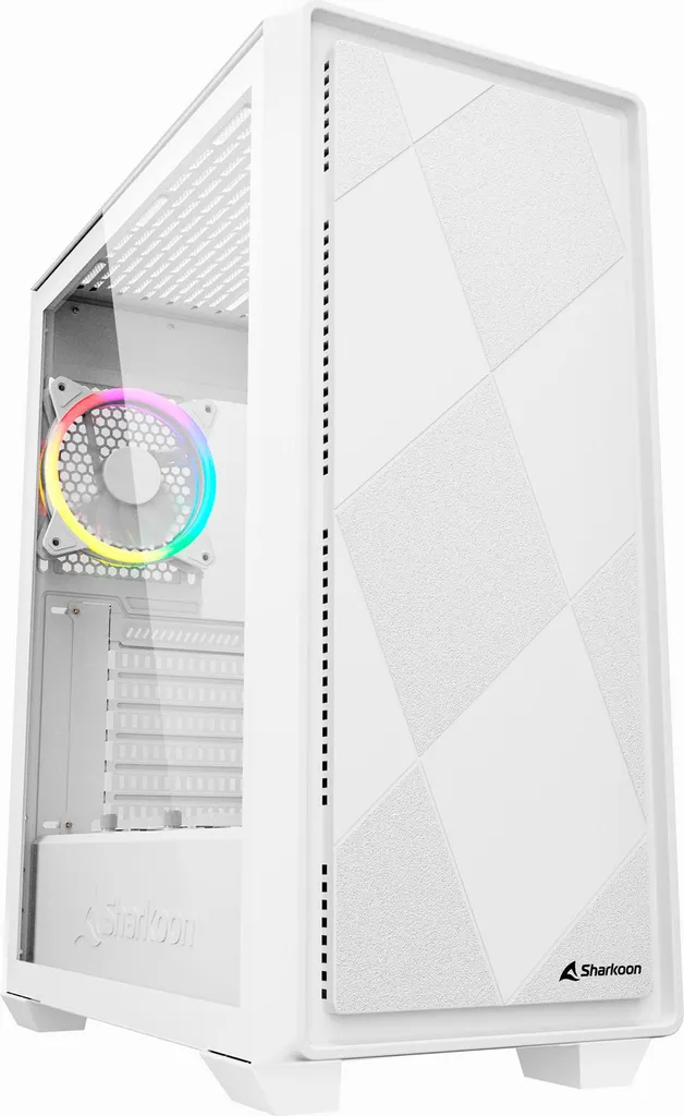 Boîtier PC Sharkoon VS8 RGB Blanc - Fini les Problèmes de Surchauffe ATX