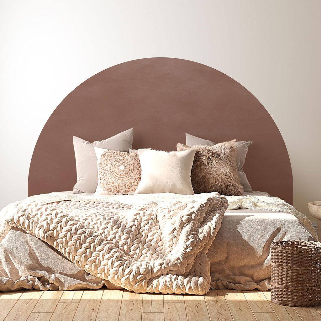Kopfteil-Aufkleber – Trendfarbe – MAT-Kleber – L 160 x H 150 cm – Für Betten (120 bis 140 cm)