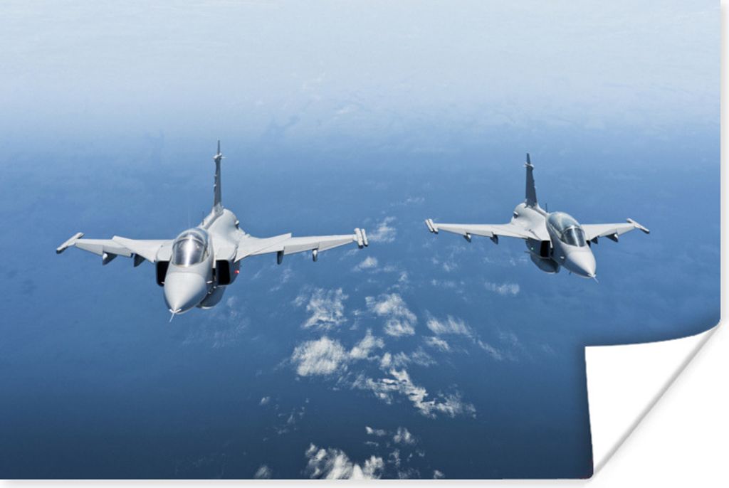 MuchoWow Poster Militärische Flugzeuge 60x40 cm - Schlafzimmerdekoration