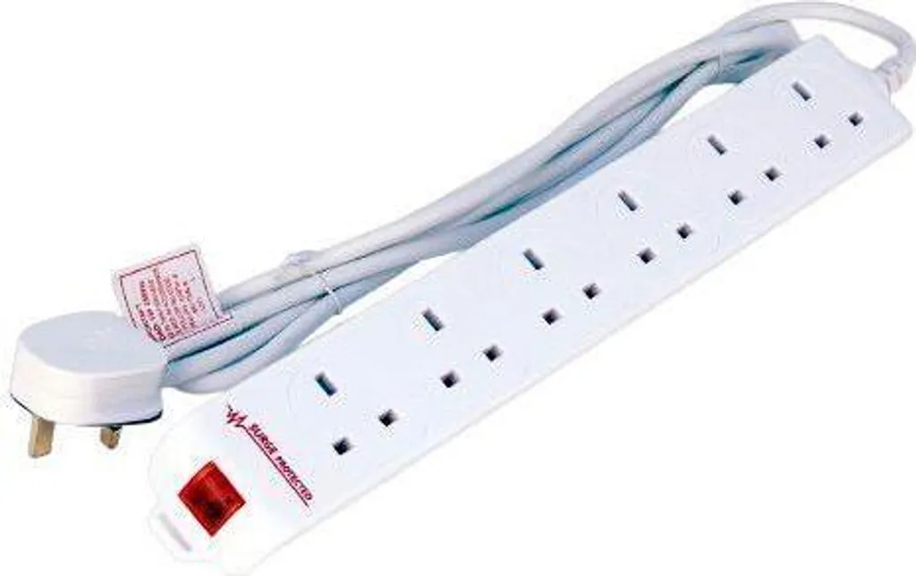 Multiprise 6 Sorties avec Protection Parafoudre Microconnect 2 Mètres