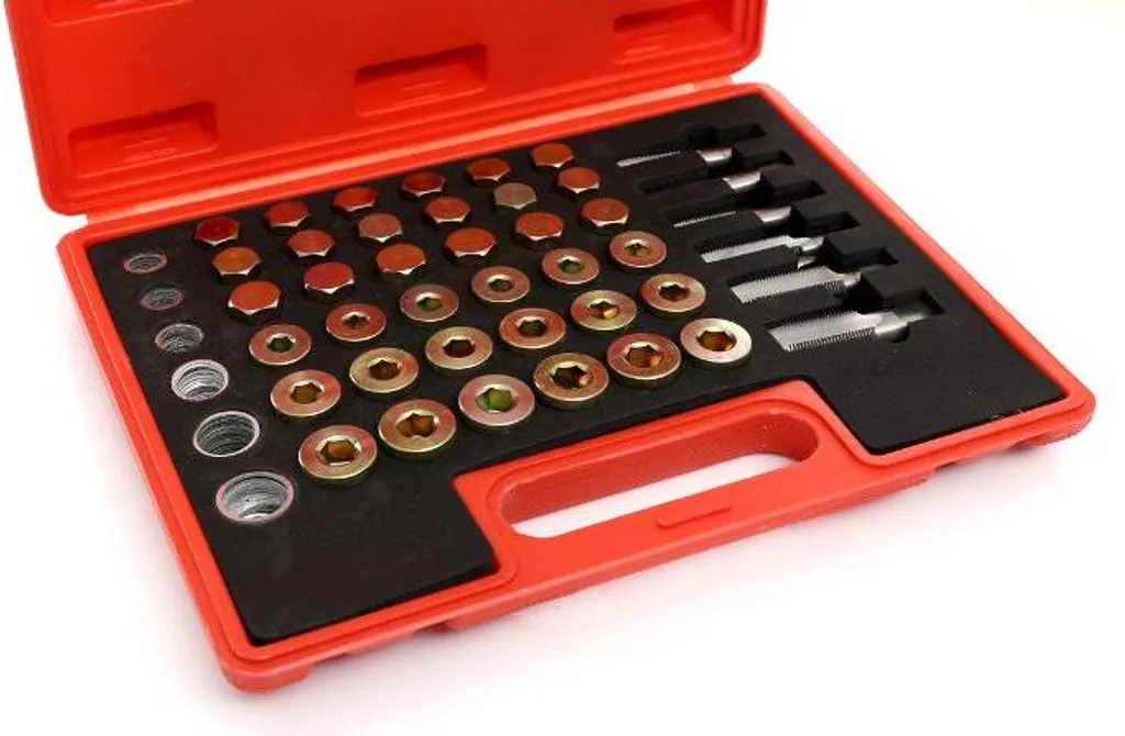 Coffret de réparation filetage bouchon de vidange d'huile voiture 114 pcs - 4