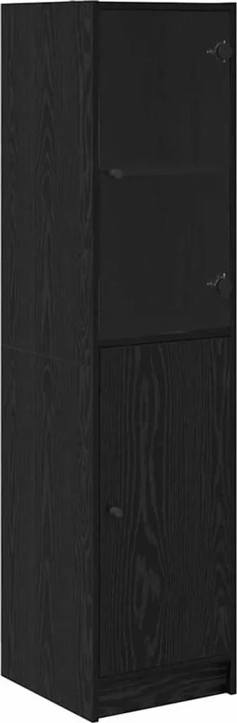 Credenza Rovere Nero 35x37x142 cm - Mobile Colonna Salvaspazio Design