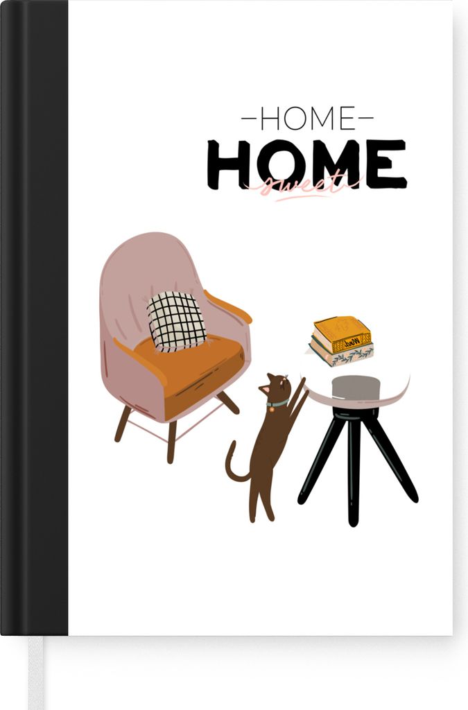 MuchoWow Notizbuch Tagebuch Haushaltsbuch Notebook A5 Sprichwörter - Zitate - "Trautes Heim, Glück allein". - Notizblock - Notizheft - Notebook...