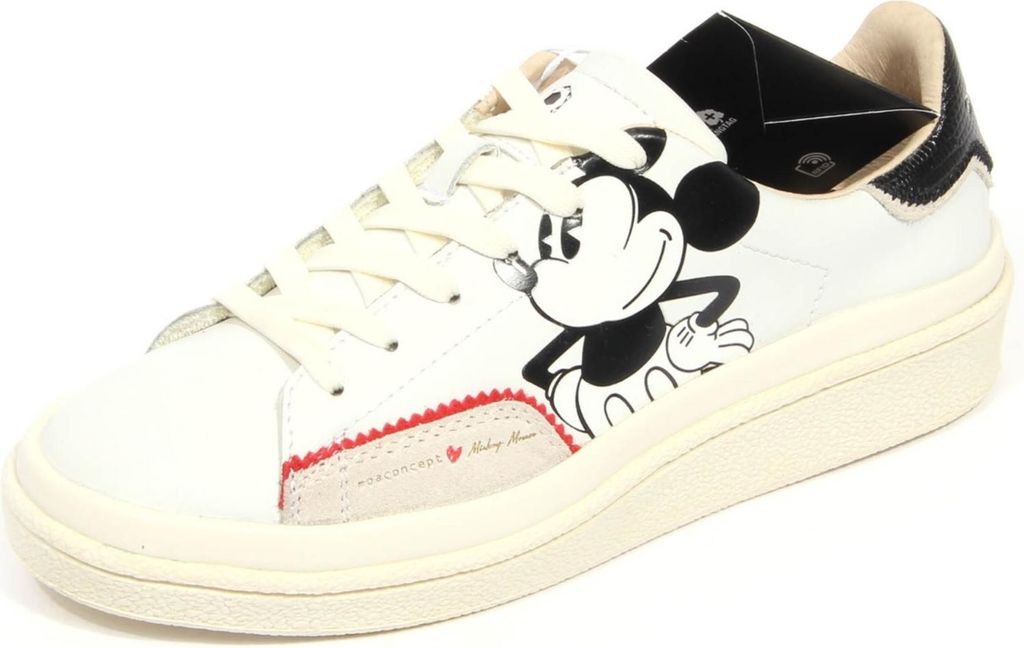 H1432 sneaker donna MOA MASTER OF ARTS woman leather shoe white