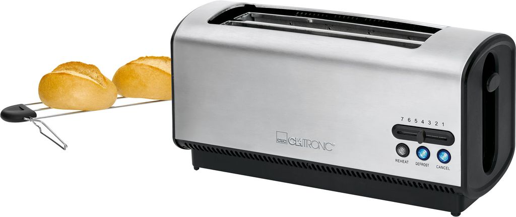 Clatronic TA 3687 toster inox na 4 kromki z długą szczeliną Zdjęcie produktu 